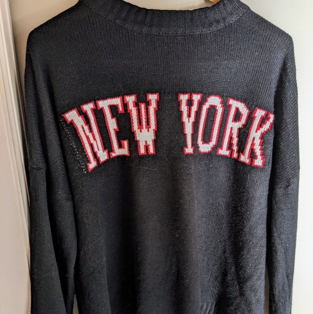 Just Polly New York Women's Black Sweater.